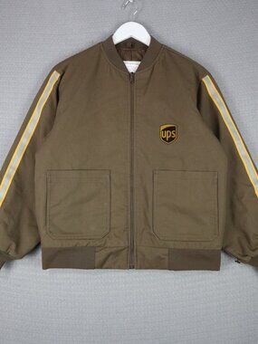 Twinhill UPS United Parcel Service Vintage Bomber Jacket Mens
